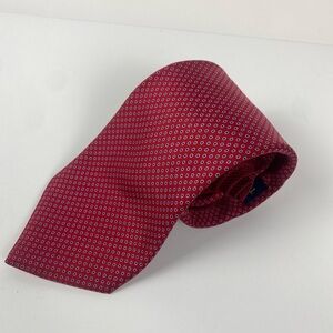 Tommy Hilfiger Red and Blue Patterned Tie. 2/13 X60 100%Silk